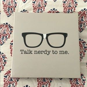 Talk Nerdy to me. Small canvas print